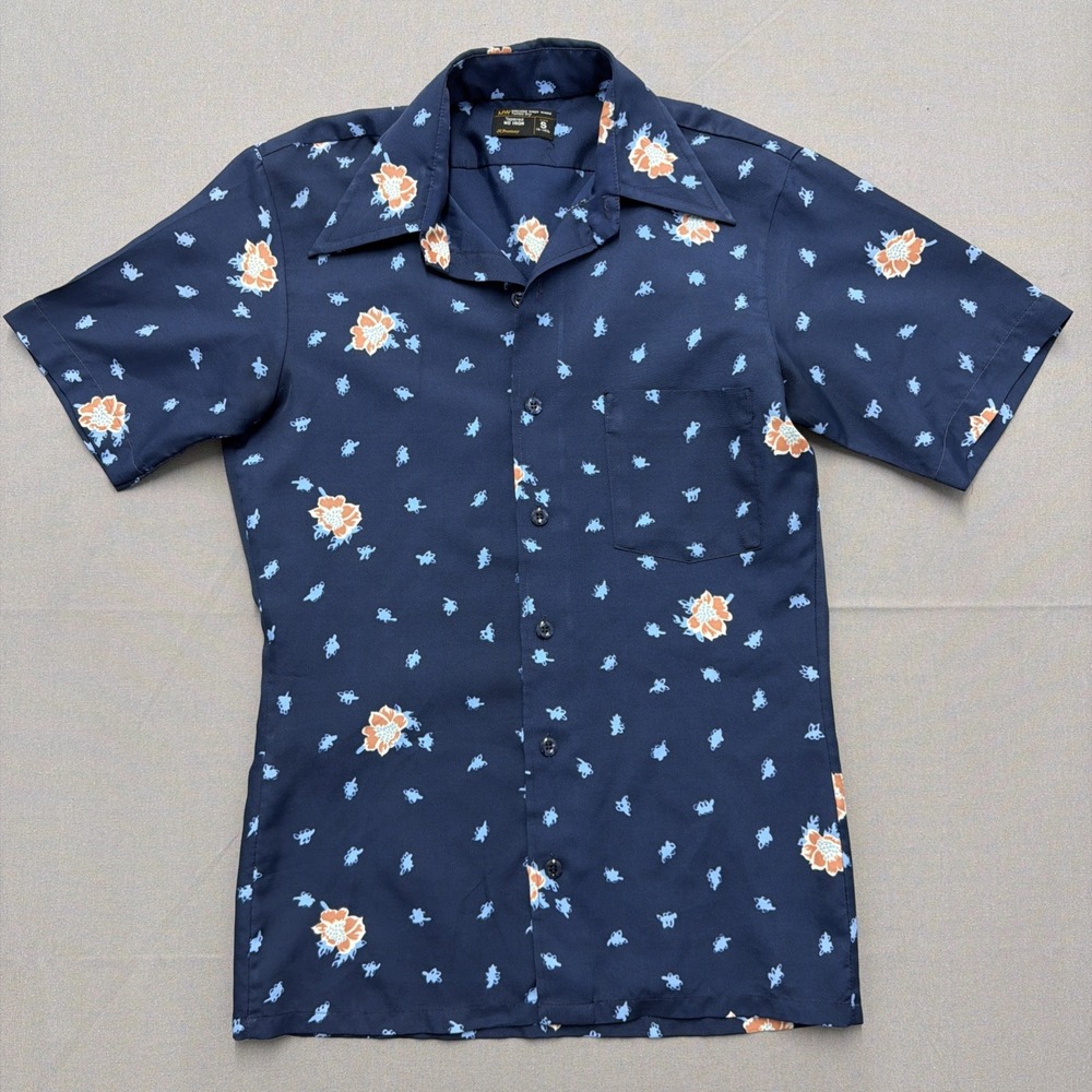 Vintage JCPenney Tapered No Iron Size Small Button Up Floral Shirt